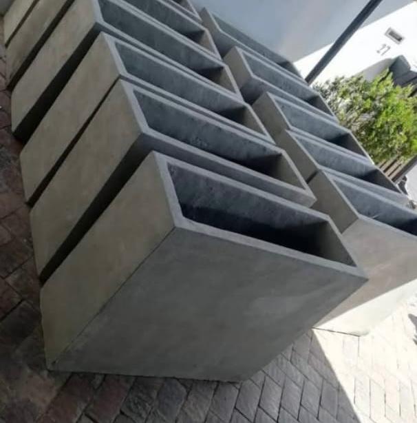 Large Rectangular Concrete Planter Box