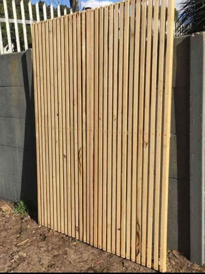 Pinewood Slatted Fence Panel