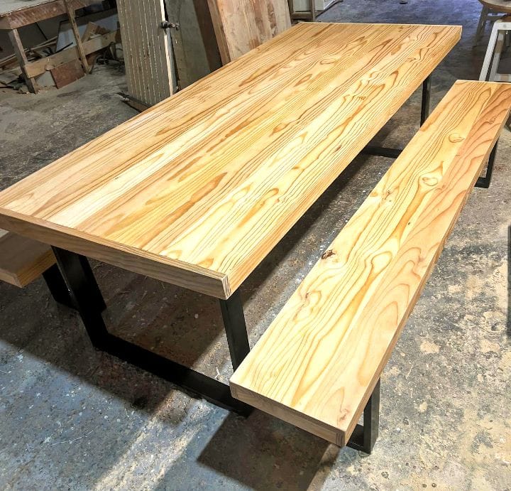12-Seater Dining Table with Benches