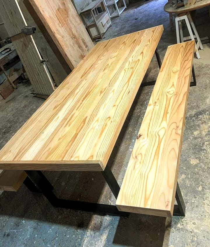 12-Seater Dining Table with Benches