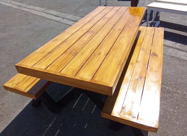 12-Seater Dining Table with Benches