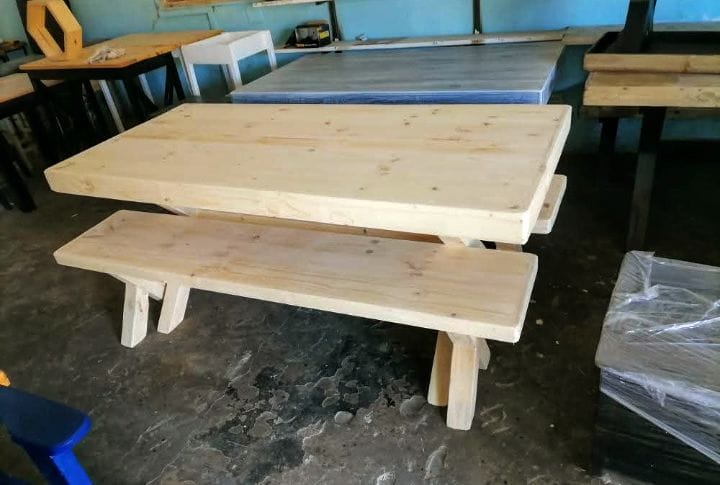 12-Seater Dining Table with Benches