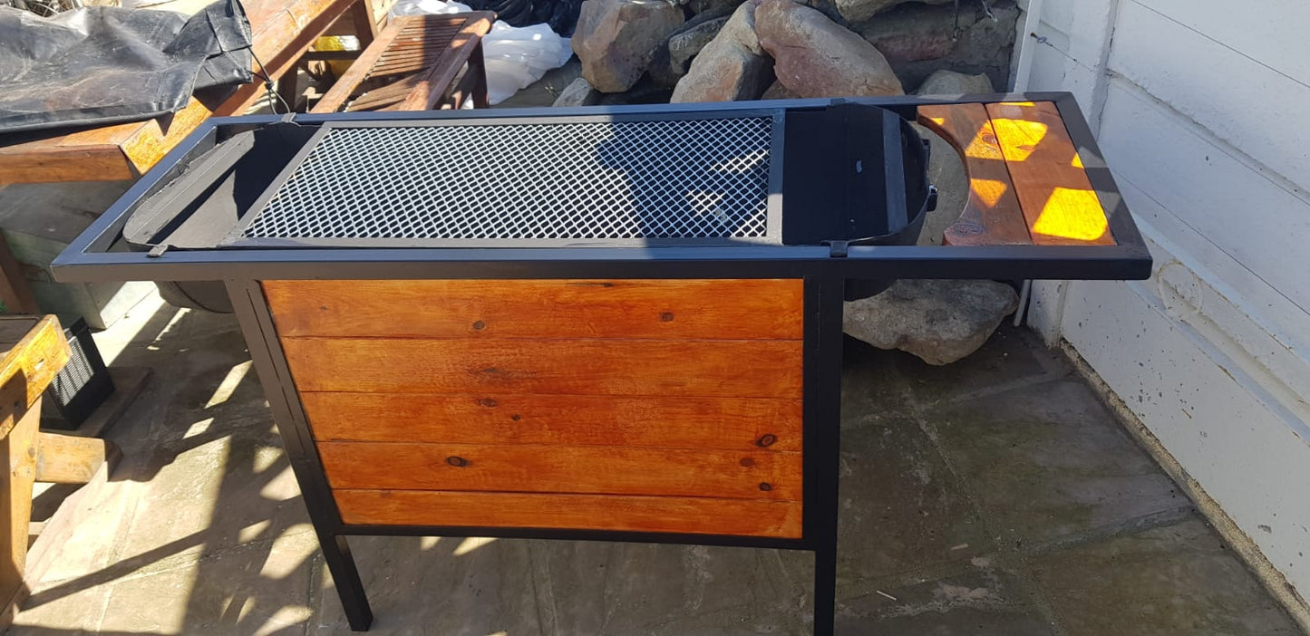Portable Braai (Steel & Wood)