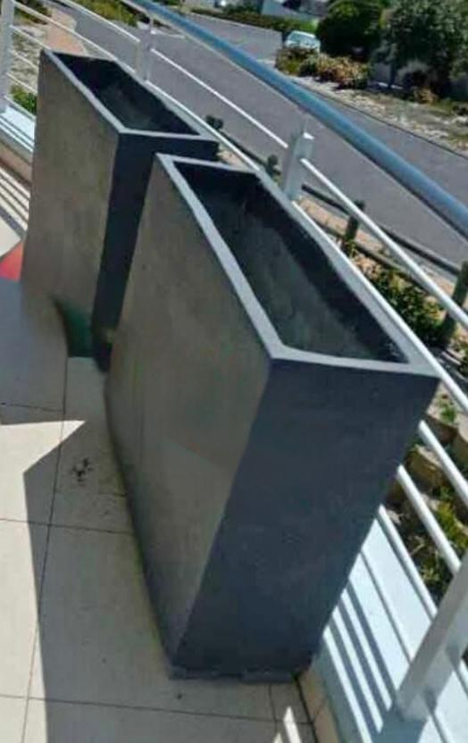 Tall Rectangular Concrete Planter Box