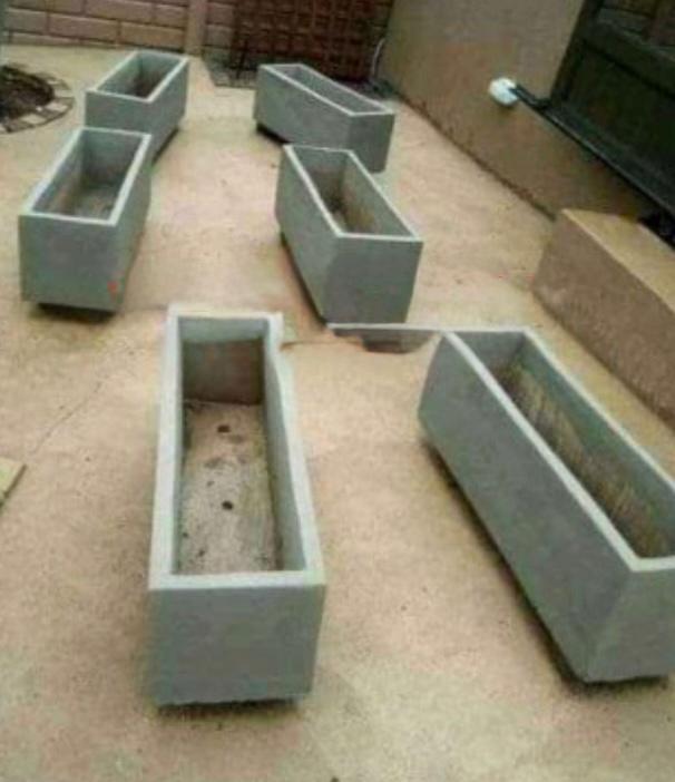 Rectangular Concrete Planter Box