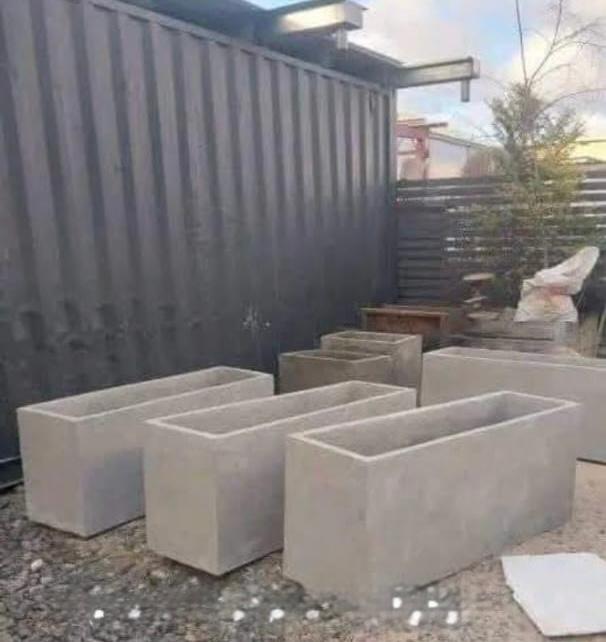 Large Rectangular Concrete Planter Box