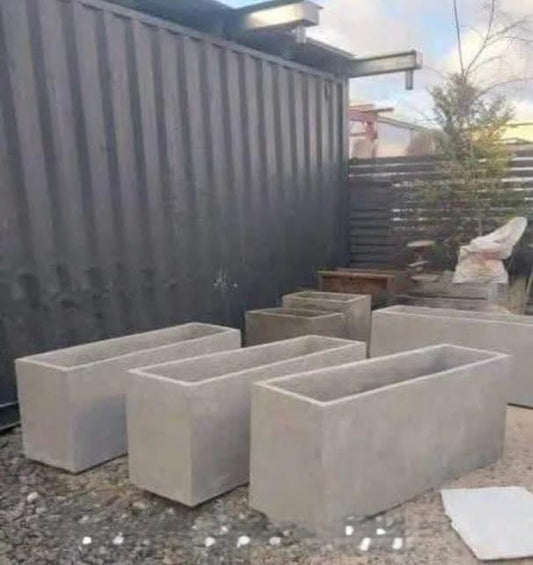 Large Rectangular Concrete Planter Box