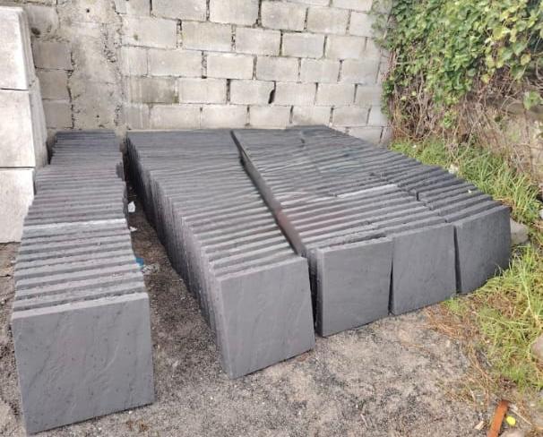 Charcoal Square Concrete Pavers – Textured Finish
